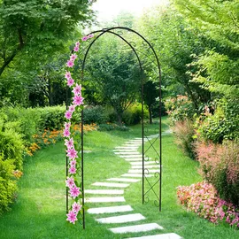 Relaxdays Rosenbogen 230 x 120 cm Schwarz