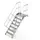 Hailo Professional Hailo Plattformtreppe wandmontiert Neigung 45° Stufenbreite 800 mm 8 Stufen