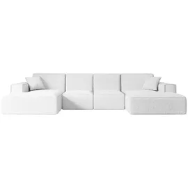 altdecor Wohnlandschaft, Weiß, 6-Sitzer, U-Form, 344x73x165 cm, Wohnzimmer, Sofas & Couches, Wohnlandschaften, Wohnlandschaften in U-Form