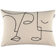 Musterring Kissenbezug Visage 38 x 58 cm Beige