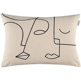 Musterring Kissenbezug Visage 38 x 58 cm Beige
