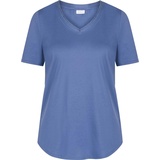 Rösch Damen, Pyjama, Basic Schlafanzug T-Shirt blau (48)