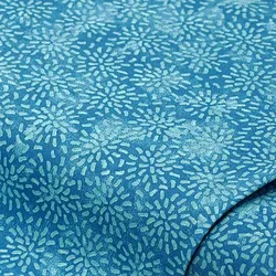 Baumwollstoff Batik Strich-Kreise "Mona", blau-color