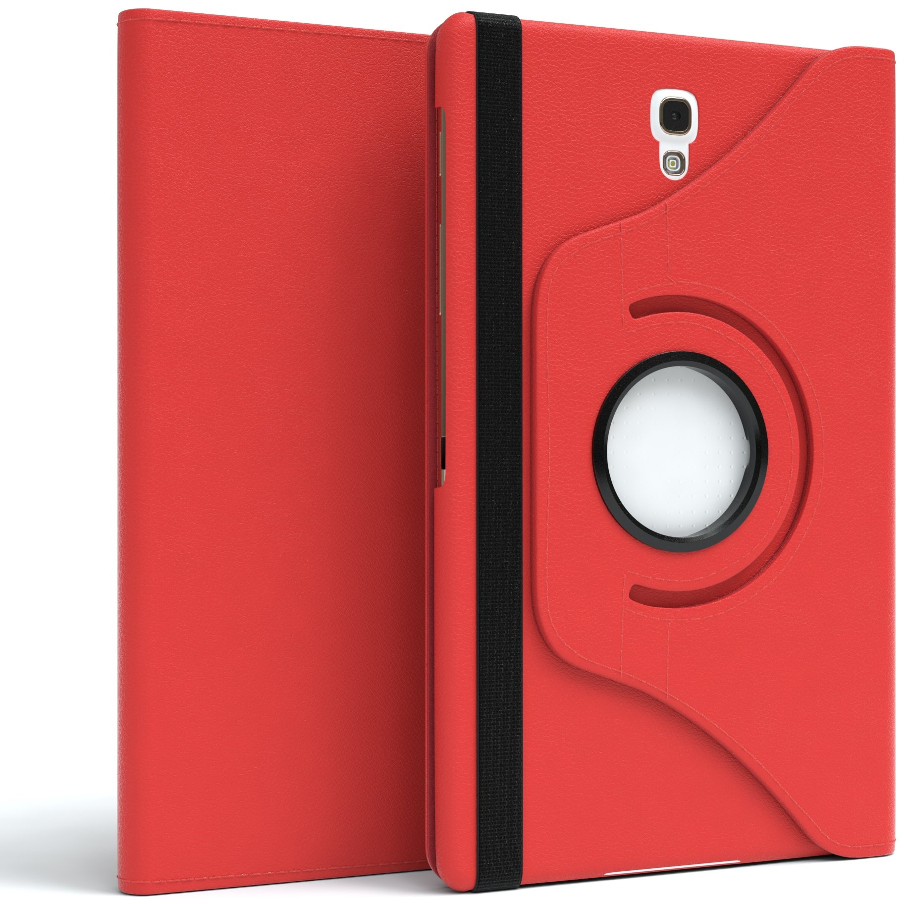 EAZY CASE - Tablet Hülle für Samsung Galaxy Tab 3 8.0" Schutzhülle 8 Zoll Smart Cover Tablet Case Rotationcase zum Aufstellen Klapphülle 360° drehbar mit Standfunktion Tasche Kunstleder Rot