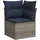 vidaXL Gartensofa-Set 7-tlg. grau Polyrattan