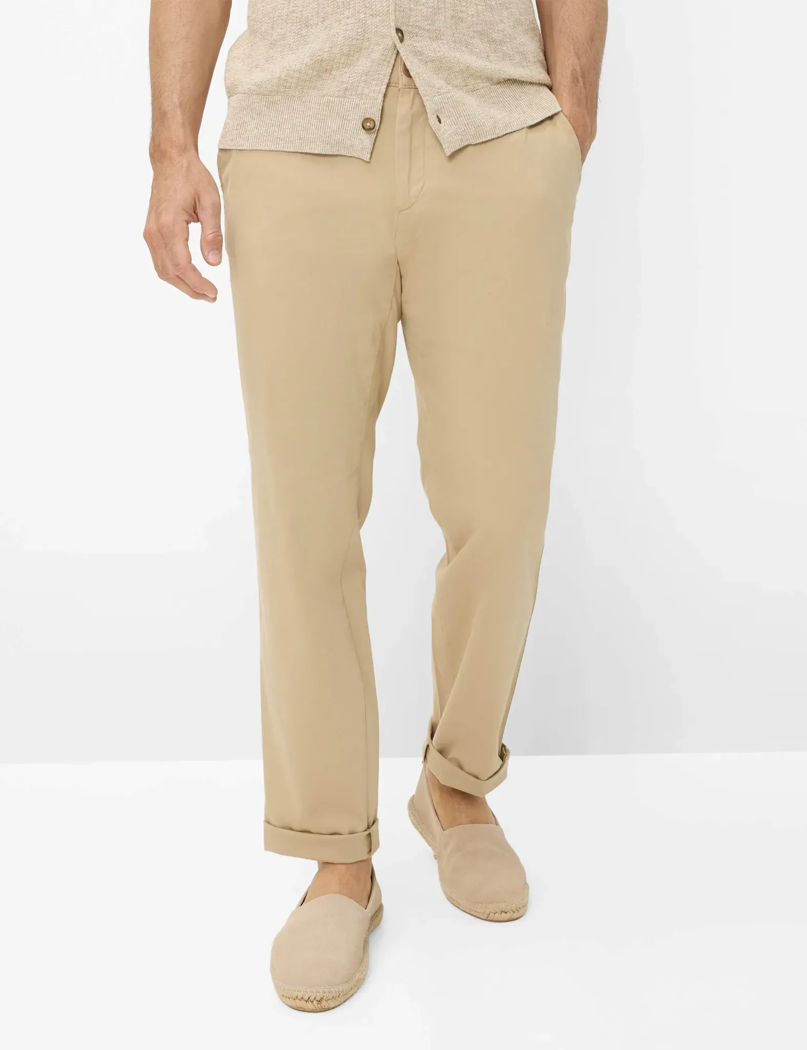 Eurex by Brax Herren Flatfronthose Style TORGE BEIGE, Beige, Gr. 24U