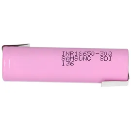 Samsung INR 18650 30Q Akku 3,7V Li-Ion 3000 mAh 15A - Mindestbestellmenge 2 Stück