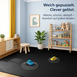 CLP Bodenschutzmatten 30x30 cm, schwarz/18er-Set