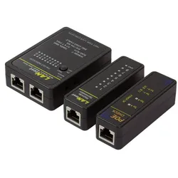 LogiLink Tester für RJ11-, RJ45- und BNC-Kabel, mit Remote Einheit & PoE Finder