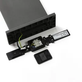 LUCANDE Silvan mit Bewegungsmelder Spritzwassergeschützt (Modern) in Schwarz aus Aluminium (1 flammig,) - Wegeleuchte Pollerleuchte, Wegelampe, Sockelleuchte