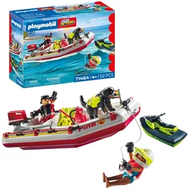 Playmobil Action Feuerwehrboot mit Aqua Scooter 71464