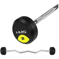 HMS GSL-30 Curlstange 30 kg gummibeschichtet schwarz