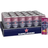 San Pellegrino Naturali Melograno & Arancia Orangen-Granatapfel-Limonade mit 10% Orangensaft und 5% Granatapfelsaft (aus Konzentrat) 24er Pack (24 x 330ml) Einweg-Dosen