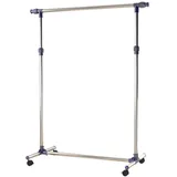 Homcom Kleiderständer Silber, Metall, 45x95x86 cm, Garderobe, Garderobenständer