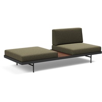 INNOVATION LIVING Schlafsofa Puri Walnuss Stoff Forest Green