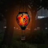 BAODBF LED Solar Hängeleuchten Outdoor,Heißluftballon Solar Laternen für Draußen,Intelligenter Lichtsensor Wasserdicht Solarlampen für Außen Hängend,Laterne Outdoor für Gartendeko Party