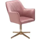 Drehstuhl rosa gold Stoff Eisen - Gold, Rosa