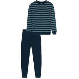 SCHIESSER Schlafanzug Basic Blau 48