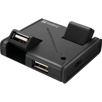 Sandberg USB Hub 4 Ports USB-Hubs - USB 2.0 - 4 - Schwarz
