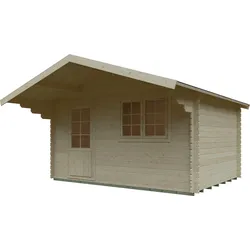 Gartenhaus KIEHN-HOLZ "Dimberg", beige (naturbelassen), Fußboden im Gartenhaus, Holz, Gartenhäuser, aus naturbelassenem Fichtenholz