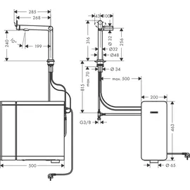Hansgrohe Aqittura M91 Einhebelmischer Chrom