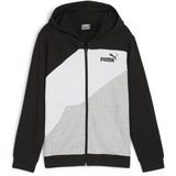 Puma Unisex Power Colorblock Kapuzenpullover mit durchgehendem Reißverschluss Tr B Sweat