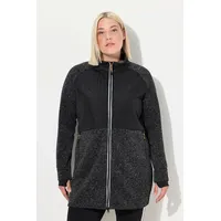 Ulla Popken Sweatjacke in schwarz | Gr.: 46-48