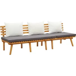 vidaXL 3-tlg. Garten-Lounge-Set mit Kissen braun/weiß