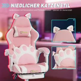 Vinsetto Gaming-Stuhl Rosa PC