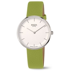 Boccia Damen Armbanduhr 3327-07 Trend Lederband APPLE SKIN vegan