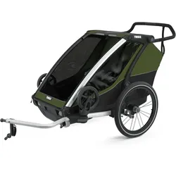 Thule Chariot Cab - Zweisitzer Grün Modell 2025