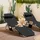 SoBuy Sonnenliege 195 x 62 x 29 cm schwarz klappbar 2 Stück
