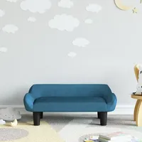 VidaXL Kindersofa Blau 70x40x24 cm Samt