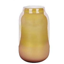 Lambert - Ferrata - Vase - Farbe: Safran, Gelb - mit Metallic Effekt - wunderbar irisierend - Maße (ØxH): 16 x 29 cm