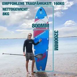 CITYSPORTS Stand Up Paddle Set 320 x 80 x 15 cm pink