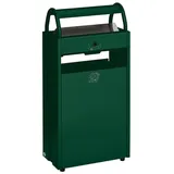 Proregal Kombiascher mit Schloss und Blenden 60 Liter, HxBxT 98 x 48,5 x 26,5 cm Stahl Grün