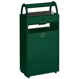 Proregal Kombiascher mit Schloss und Blenden 60 Liter, HxBxT 98 x 48,5 x 26,5 cm Stahl Grün