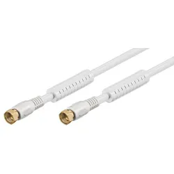 SAT Anschlusskabel, 4-Fach geschirmt, >110dB, F-Stecker  F-Stecker weiß - Länge: 1,50 m