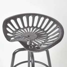 Homescapes Barhocker Traktorsitz 47 x 74 x 50 cm Grau