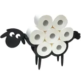 DanDiBo Ambiente DanDiBo Toilettenpapierhalter Schwarz Holz WC Rollenhalter Klopapierhalter Freistehend WC Papierhalter Toilettenrollenhalter