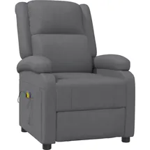 vidaXL Massagesessel Grau Kunstleder 93 x 98 x 0 cm Grau mit verstellbarer Rückenlehne und Massagefunktion