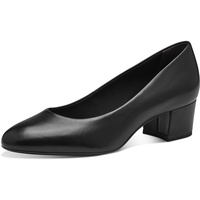 TAMARIS Damen Pumps Leder Blockabsatz; BLACK LEATHER/schwarz; 40 EU