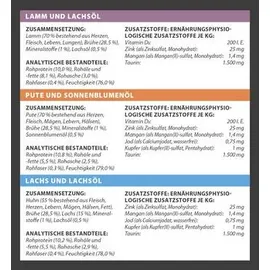 Dehner Premium Katzenfutter Multipack Lamm Pute Lachs 12 x 100 g