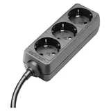 Adam Hall Cables Steckdosenleiste 3-fach 3 m Schwarz