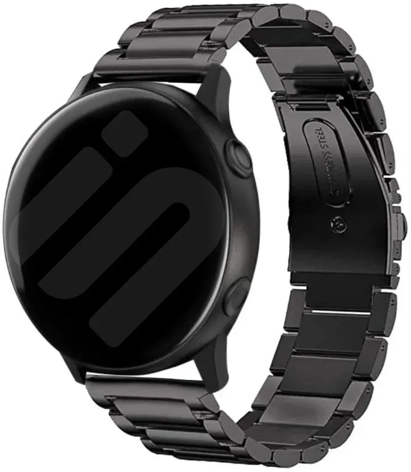 Strap-it Gard Pro Health Smartwatch 2+ Armband Titan für Gard Pro Health Smartwatch 2+ - Schwarz - Butterfly-Verschluss