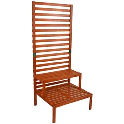 Sichtschutz mit Pflanztreppe ca.76x180x66cm Eukalyptusholz