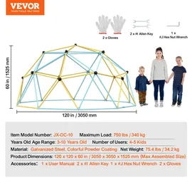 Vevor Kletterkuppel 3,05 m Bunt