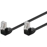 goobay 96078 CAT 5e Patchkabel 2x 90° gewinkelt, F/UTP, Schwarz