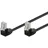 goobay 96078 CAT 5e Patchkabel 2x 90° gewinkelt, F/UTP, Schwarz