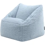 I.C.O.N. Icon Sitzsack Kinder, Hellblau, Flauschiger Boucle Stoff, Sitzsack mit Füllung, Bequemer Kinder Sessel, Kuschelsessel, Lese Sessel, Schlafzimmer, Kinderzimmer, Spielzimmer